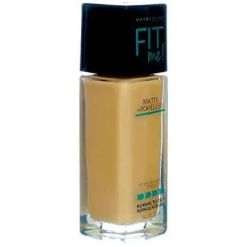 Maybelline New York Fit Me Matte Plus Pore Less Foundation Makeup, Pure Beige, 1 Fluid Ounce