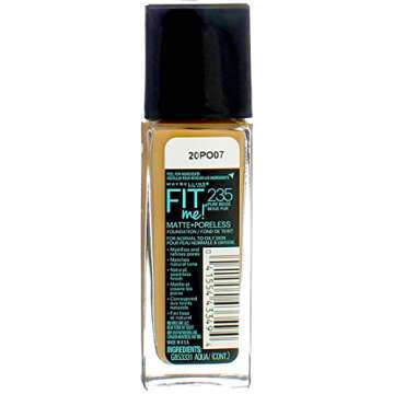 Maybelline New York Fit Me Matte Plus Pore Less Foundation Makeup, Pure Beige, 1 Fluid Ounce