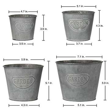 Briful Galvanized Buckets for Chic Home Decor