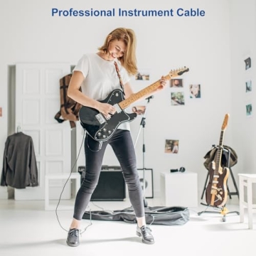 Aqdocvf Pro Guitar Cable 10ft - Right Angle & Straight