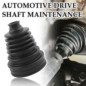 2PCS CV Boot with 4 Stainless Steel Clamps & 6 Cable Ties,Waterproof & Dustproof CV Axle Boot Repair Kit for Protect Axle,Universal CV Joint Boot Fits Shaft Size 19mm-24mm