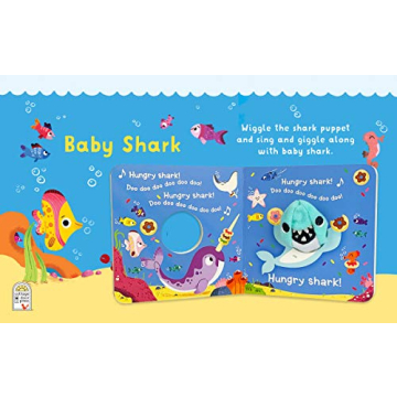 Baby Shark Finger Puppet Board Book for Kids 1-4 Years