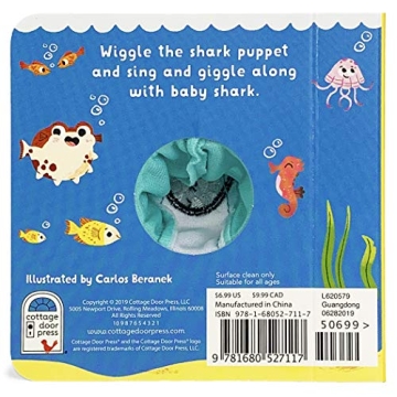Baby Shark Finger Puppet Board Book for Kids 1-4 Years