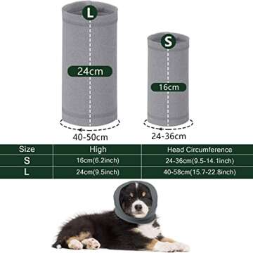 Dog Hat Hoodie, Winter Warm Dog Hat, No Flap Ear Wrap, for Anxiety Relief, Soothing, Grooming, Neck Warming Ear Muffs for Dogs (Grey, Small-9.5-14.1 inches)