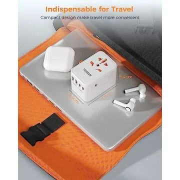 TESSAN Universal Travel Adapter Worldwide, GaN 65W International Plug Adaptor with 3 USB C 2 USB A Ports, World Power Outlet for European USA UK Australia Ireland(Type C/G/A/I)