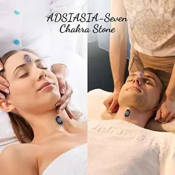 7 Chakra Stones-Reiki Healing Crystals-Engraved Chakra Symbols Chakra Stone Healing Crystals and Meditation Stones Meditation Reiki Supplies Purifying Nerve Healing Crystal Stones