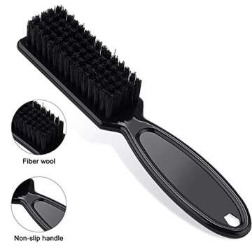 Boao 3 Pieces Nylon Clipper Cleaning Brush Set (Black)