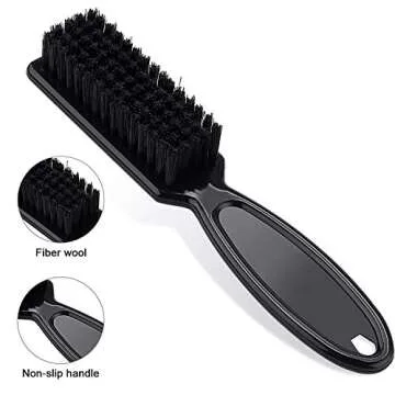 Boao 3 Pieces Nylon Clipper Cleaning Brush Set (Black)