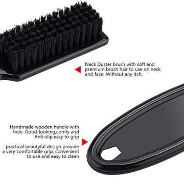 Boao 3 Pieces Nylon Clipper Cleaning Brush Set (Black)