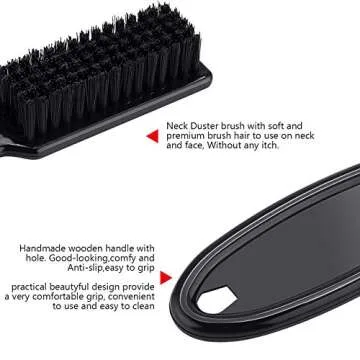 Boao 3 Pieces Nylon Clipper Cleaning Brush Set (Black)