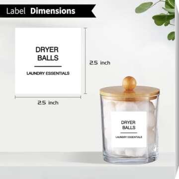 Gbuxska 144PCS Minimalist Laundry Labels Set - Waterproof & Customizable