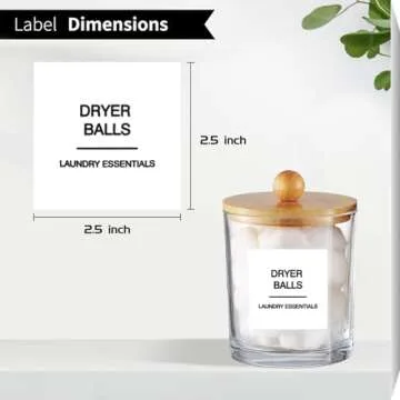 Gbuxska 144PCS Minimalist Laundry Labels Set - Waterproof & Customizable