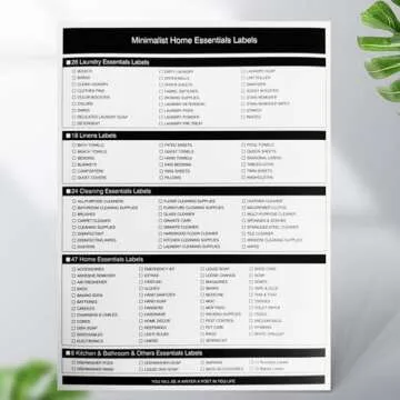 Minimalist 144PCS Laundry Labels Set for Organization