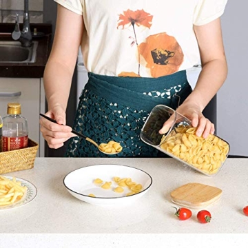 Airtight Glass Canister Set with Bamboo Lid - 5 Piece