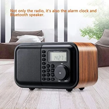 Retro Bluetooth Speaker with FM Radio and Alarm Clock