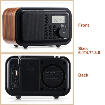 Retro Bluetooth Speaker with FM Radio and Alarm Clock