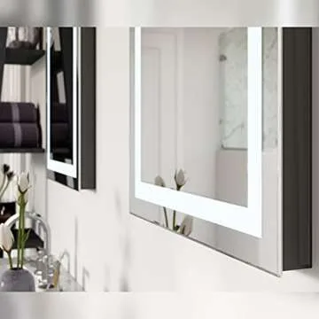 Homewerks 100150 24” x 30" LED Bathroom Mirror, Anti Fog Wall Mounted Horizontal or Vertical Vanity, 5000 Kelvin, Bright White Daylight Color Temperature Light, 24"x30"