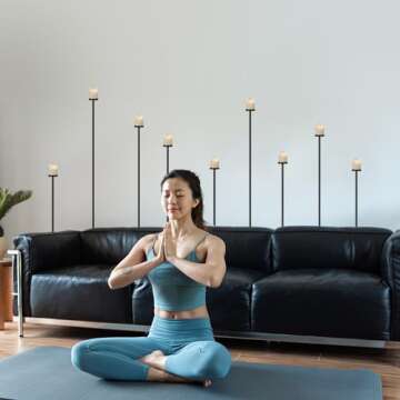 48” Tall Black Candelabra Centerpiece for 9 Arms Candlesticks, Metal Floor Candle Holders for Christmas Wedding Home Halloween Party Decoration