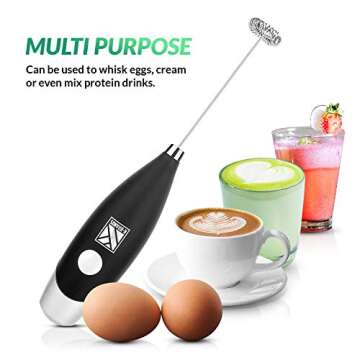 Powerful Handheld Milk Frother for Coffee Lovers