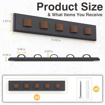 Durmmur 3 Pack Sunglass Organizer - Stylish Wall Mounted Storage Solution for Your Sunglasses