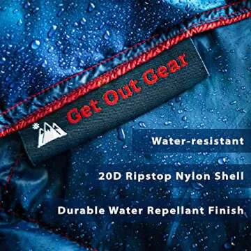 Get Out Gear Down Camping Blanket - Outdoor Lightweight Packable 650 Fill Power Down Blanket Compact Waterproof and Warm Backpacking Quilt for Camping Hiking Travel Hammock