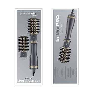 INFINITIPRO BY CONAIR Hot Air Styling Brush Set with 2-Inch and 1.5-Inch Bristles