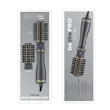 INFINITIPRO BY CONAIR Hot Air Styling Brush Set with 2-Inch and 1.5-Inch Bristles