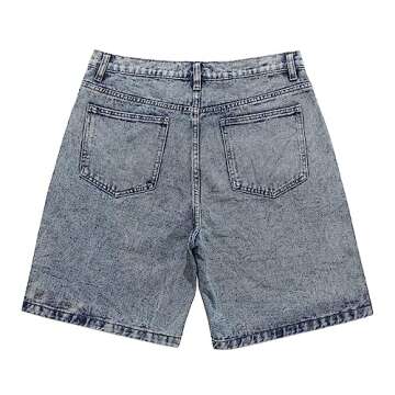 Aelfric Eden Unisex Star Patchwork Jorts Women Denim Shorts Men y2k Casual Baggy Streetwear Jeans Shorts