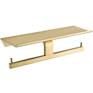 TRUSTMI Dual Roll Toilet Paper Holder with Phone Shelf, Utility 304 Stainless Steel Tissue Dispenser...