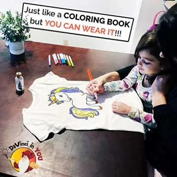 Creative DaVinci in You Coloring Shirt Kit for Girls
