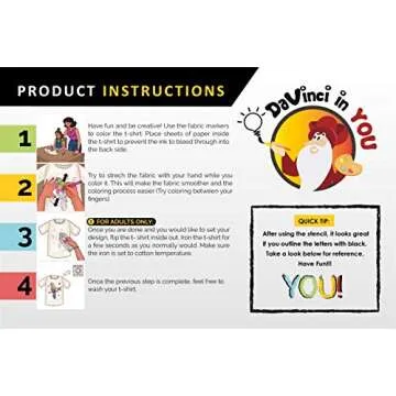 Creative DaVinci in You Coloring Shirt Kit for Girls