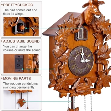 Kendal Handcrafted Wood Cuckoo Clock for Unique Decor