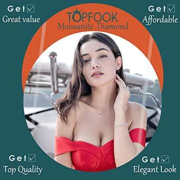 Moissanite Stud Earrings - 18K Gold Plated Luxury Jewelry