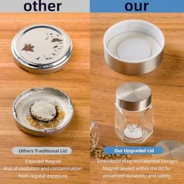 Art Secret Magnetic Spice Jars for Kitchen Organization