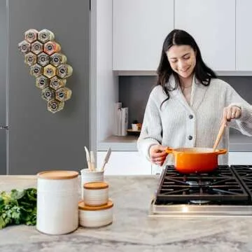 Art Secret Magnetic Spice Jars for Kitchen Organization