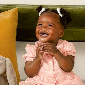 Amazon Essentials x Sofia Grainge Baby Girls' Cotton Sateen Dress with Collar, Pink Ivory Delicate Floral, 12 Months