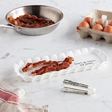 Charming Mud Pie Bacon Serving Tray Set for Brunch