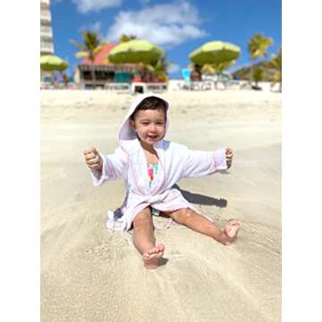 MAURA Prince George Style Kids Bathrobe. Luxury Kids Hooded Bathrobe White and Pink Checkered Bindin...