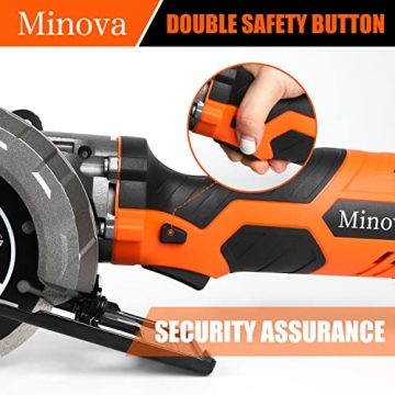 MINOVA 20V Cordless Circular Saw Compact Powerful Laser Guide
