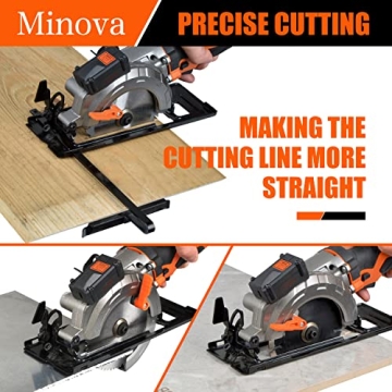 MINOVA 20V Cordless Circular Saw Compact Powerful Laser Guide