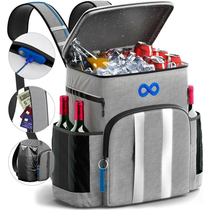 Insulated Backpack Cooler - 54 Cans & Leak Proof!