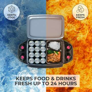 Insulated Backpack Cooler - 54 Cans & Leak Proof!