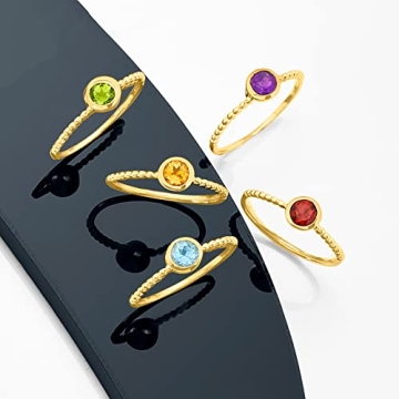 Luxurious Multi-Gemstone Ring Set in 18kt Gold Over Silver