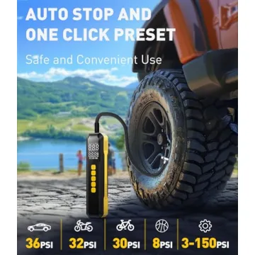 150 PSI Tire Inflator Compact Air Compressor for Cars