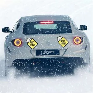 Baby On Board Sticker - 2Pack Reflective Vinyl Car Signs