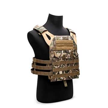 Tactical Airsoft Outdoor Molle Breathable JPG Vest Game Protective Vest Modular Chest Set Vest for f...