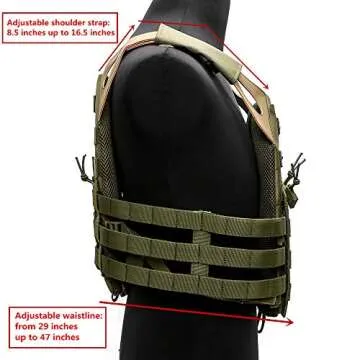 Durable Tactical Molle Vest for Airsoft and Outdoor Fun