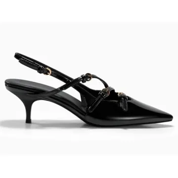Coutgo Elegant Slingback Kitten Heels for Women with Comfort
