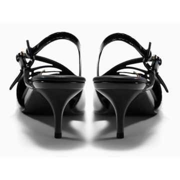 Coutgo Elegant Slingback Kitten Heels for Women with Comfort
