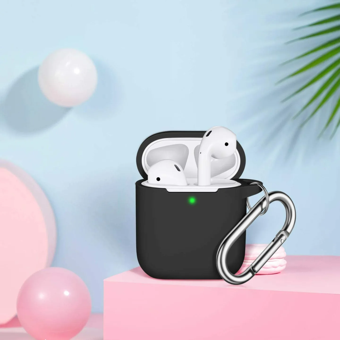 Stylish AirPods Case with Keychain for 1st & 2nd Gen